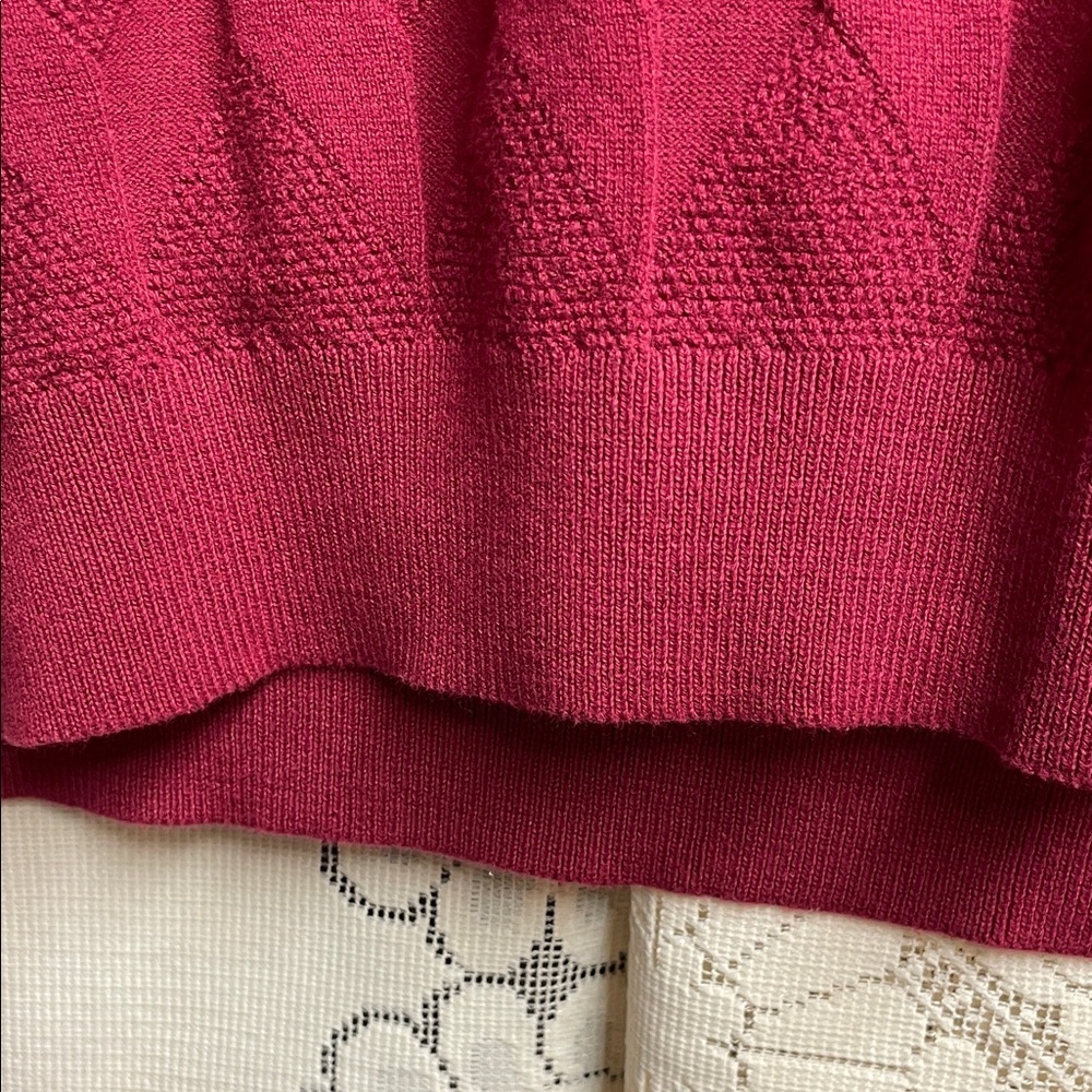 Saddlebred Men's V-Neck Sweater in Cranberry NWT - Picture 5 of 7